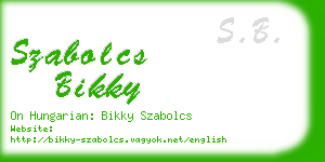 szabolcs bikky business card